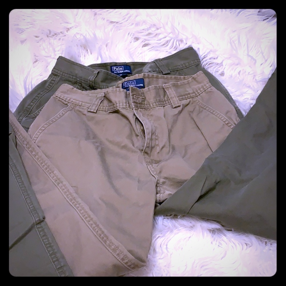 (2) pair of boys Polo Ralph Lauren cargo pants